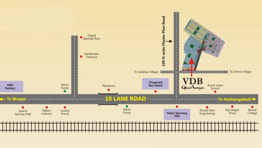 Location of VDB Ghar Aangan in Mandideep, Bhopal - Image 410815