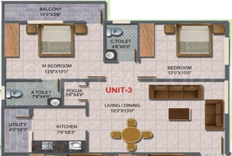 2 BHK Flat in Nishitas Honey Dew in HSR Layout, Bangalore - Image 921136