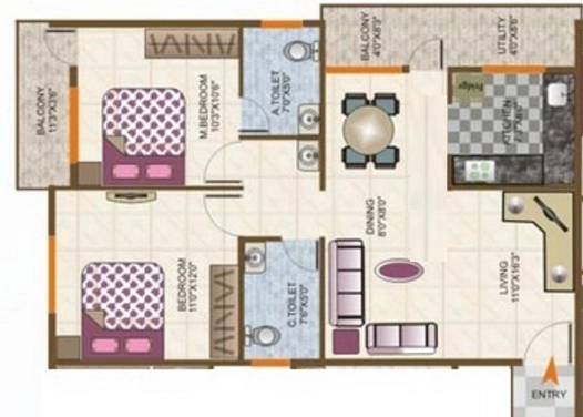 2 BHK Flat in Nishitas MBS Castle in JP Nagar, Bangalore - Image 921133