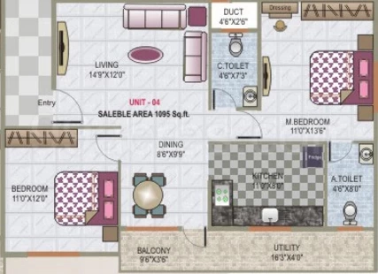 2 BHK Flat in Nishitas Neelagiri Heights in JP Nagar, Bangalore - Image 921131