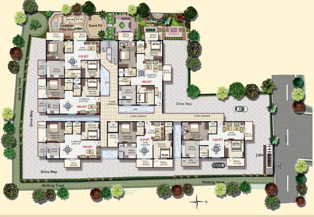 Master Plan of President Opulence in Gottigere, Bangalore - Image 410051