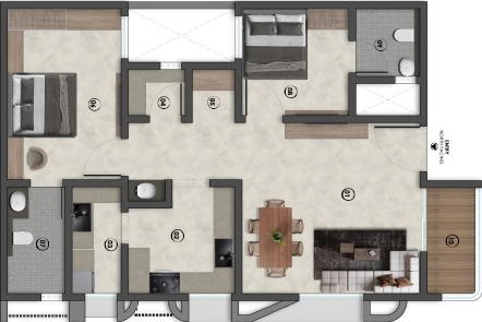 2 BHK Flat in Greenfield Pearl Vistara in Kalapatti, Coimbatore - Image 921154