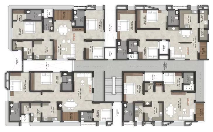 Floor Plan of Greenfield Pearl Vistara in Kalapatti, Coimbatore - Image 410122