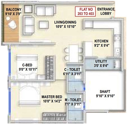 2 BHK Flat in AC Abhinav in Nashik Road, Nashik - Image 921158