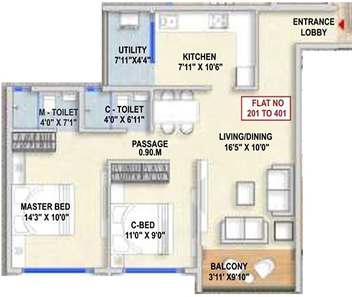 2 BHK Flat in AC Abhinav in Nashik Road, Nashik - Image 921159