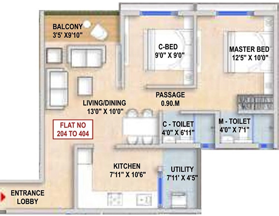 2 BHK Flat in AC Abhinav in Nashik Road, Nashik - Image 921157