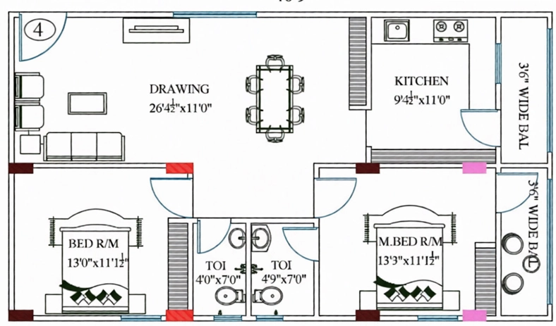 2 BHK Flat in SRR Hillridge Residency in Gottigere, Bangalore - Image 921177
