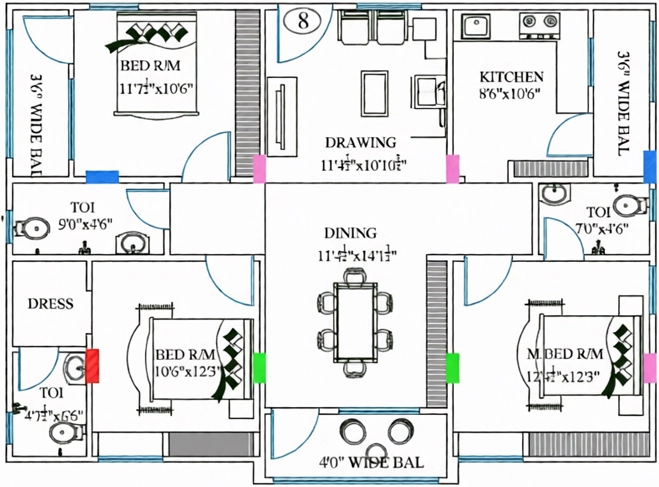 3 BHK Flat in SRR Hillridge Residency in Gottigere, Bangalore - Image 921178