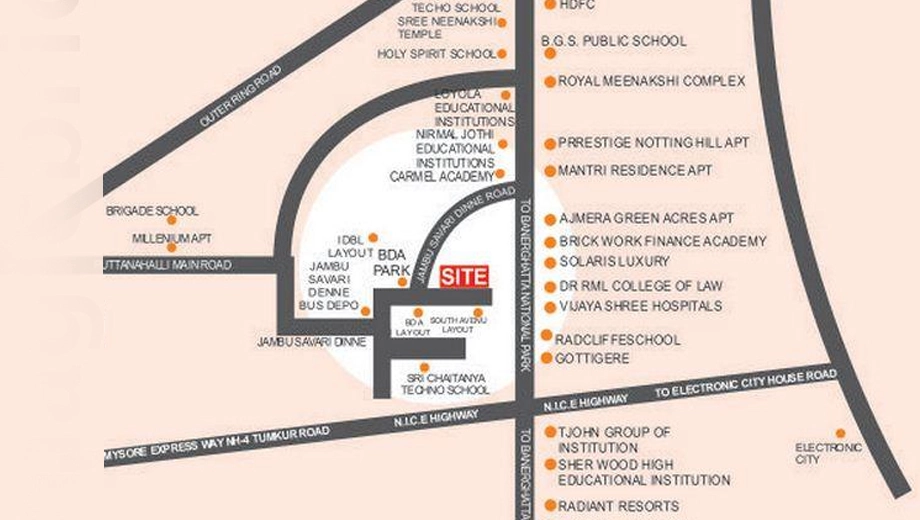 Location of SRR Hillridge Residency - Image 410160