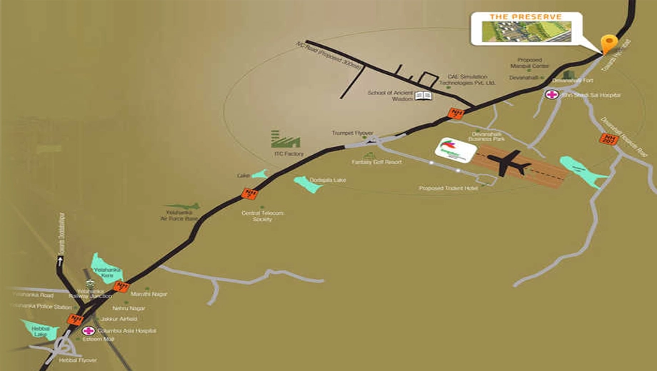 Location of Land SRR Preserve in Devanahalli, Bangalore - Image 410191