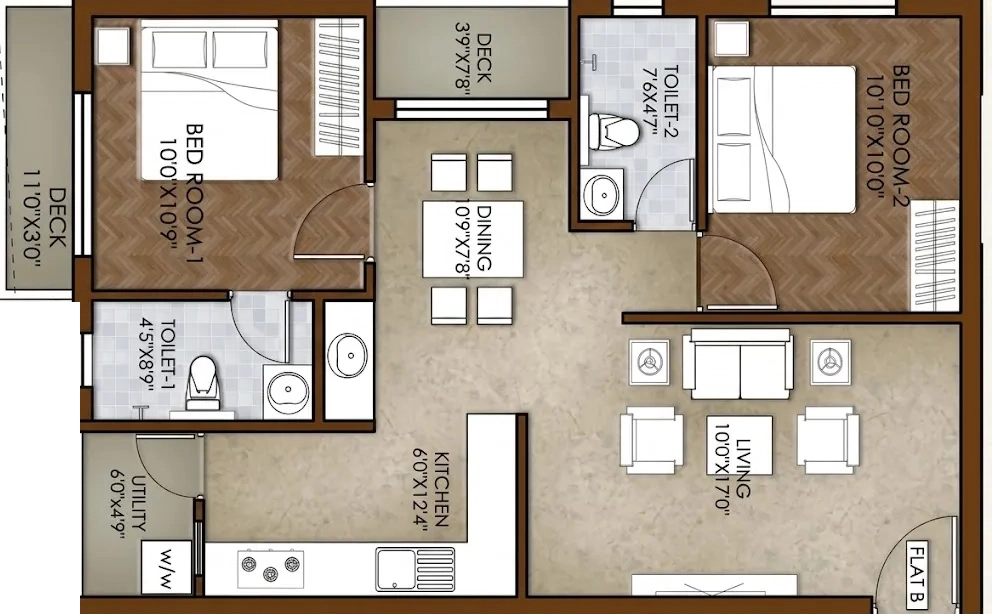 2 BHK Flat in Sukras Shakti in Thadagam, Coimbatore - Image 921193