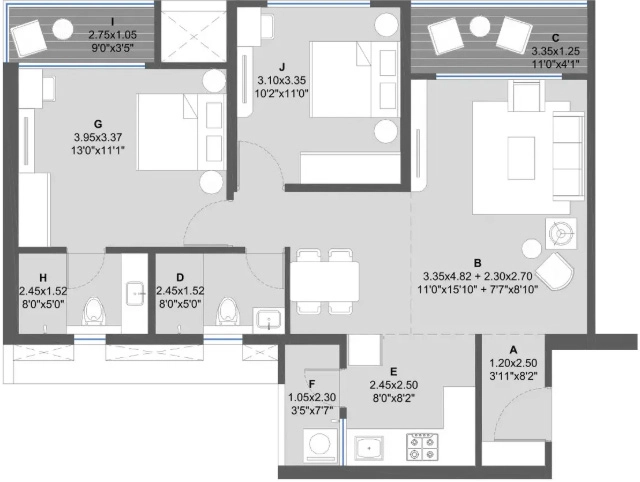 2 BHK Flat in Kolte Patil Echoes in Punawale, Pune - Image 921304