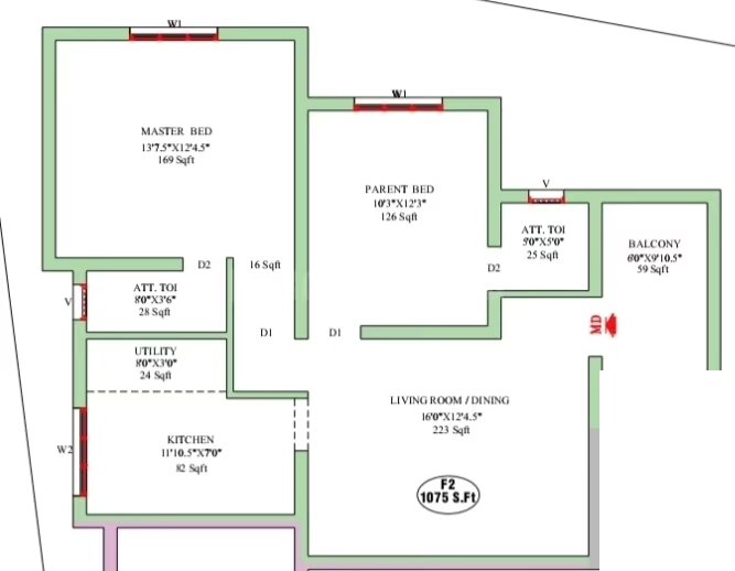 2 BHK Flat in Hannah Blessence in Iyyappanthangal, Chennai - Image 921370