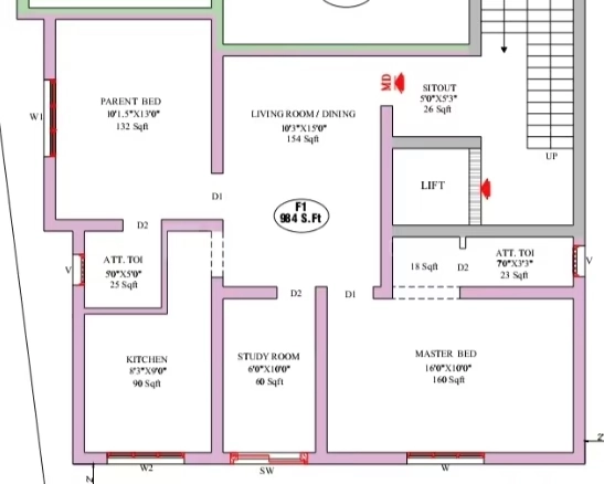 2 BHK Flat in Hannah Blessence in Iyyappanthangal, Chennai - Image 921369