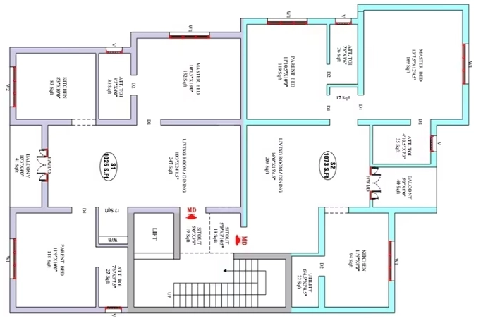 Floor Plan of Hannah Blessence in Iyyappanthangal, Chennai - Image 410440