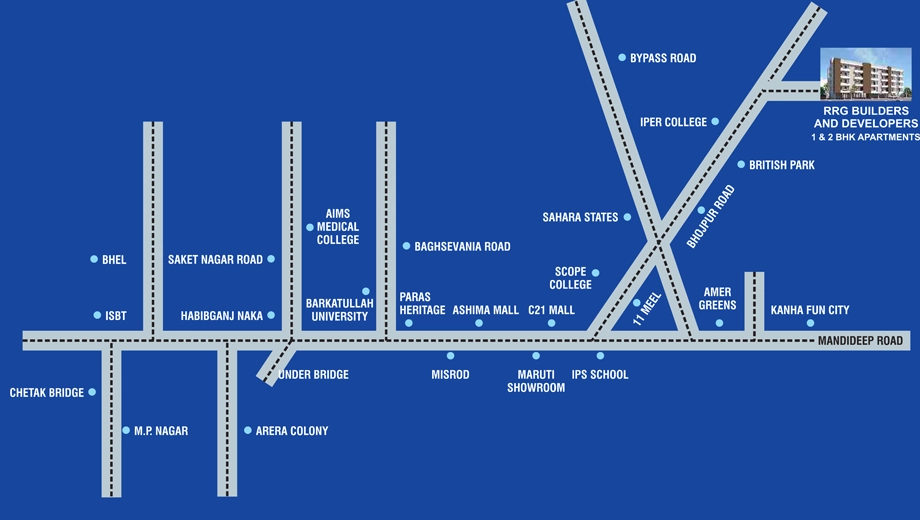 Location of RRG Builders And Developers 1 & 2 BHK Apartments - Image 410719