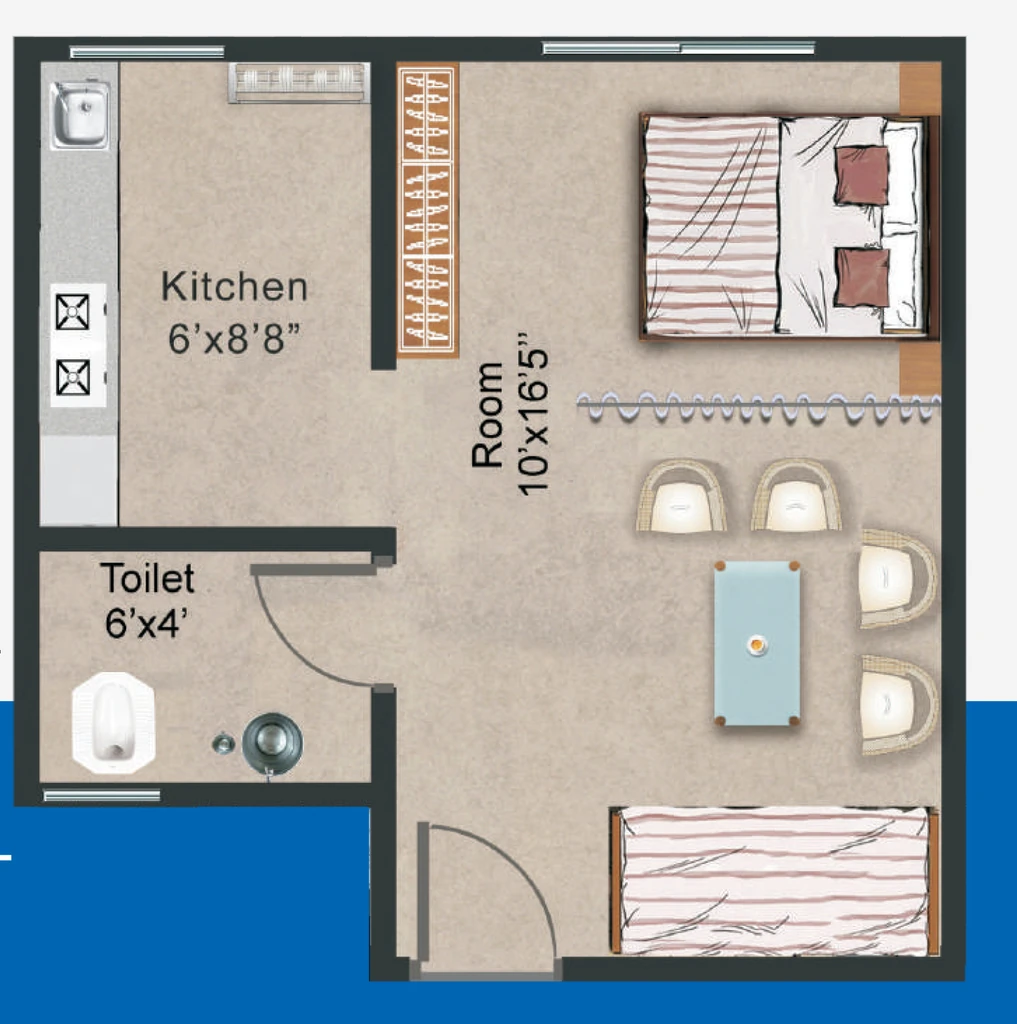 1 BHK Flat in Aakriti Niwas in Phanda Kala, Bhopal - Image 921433