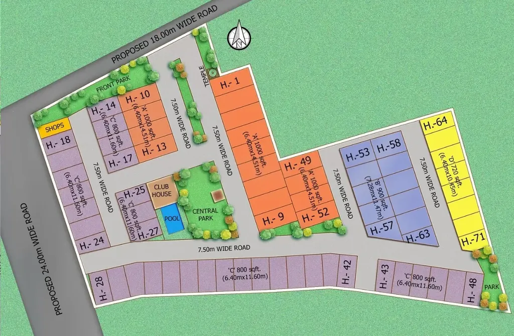 Master Plan of Kalash Royal Villas in Salaiya, Bhopal - Image 410651