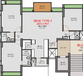 3 BHK Flat in Aasthaa Skyrise in Sola, Ahmedabad - Image 921393