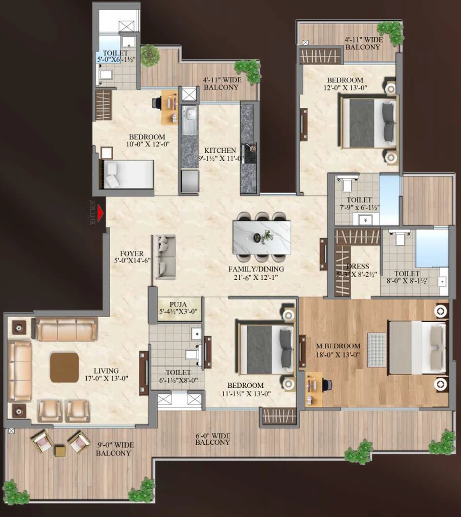 4 BHK Flat in Aurum Alumni Accord in Yamuna Expressway, Greater Noida - Image 921396