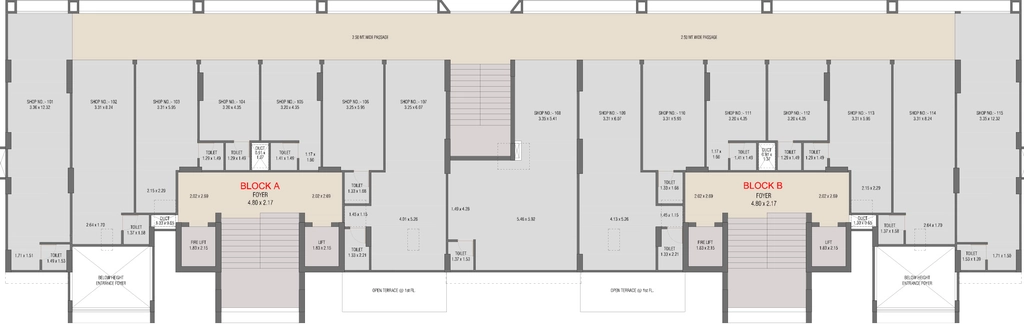 Floor Plan of Commercial Aasthaa Skyrise in Sola, Ahmedabad - Image 410514