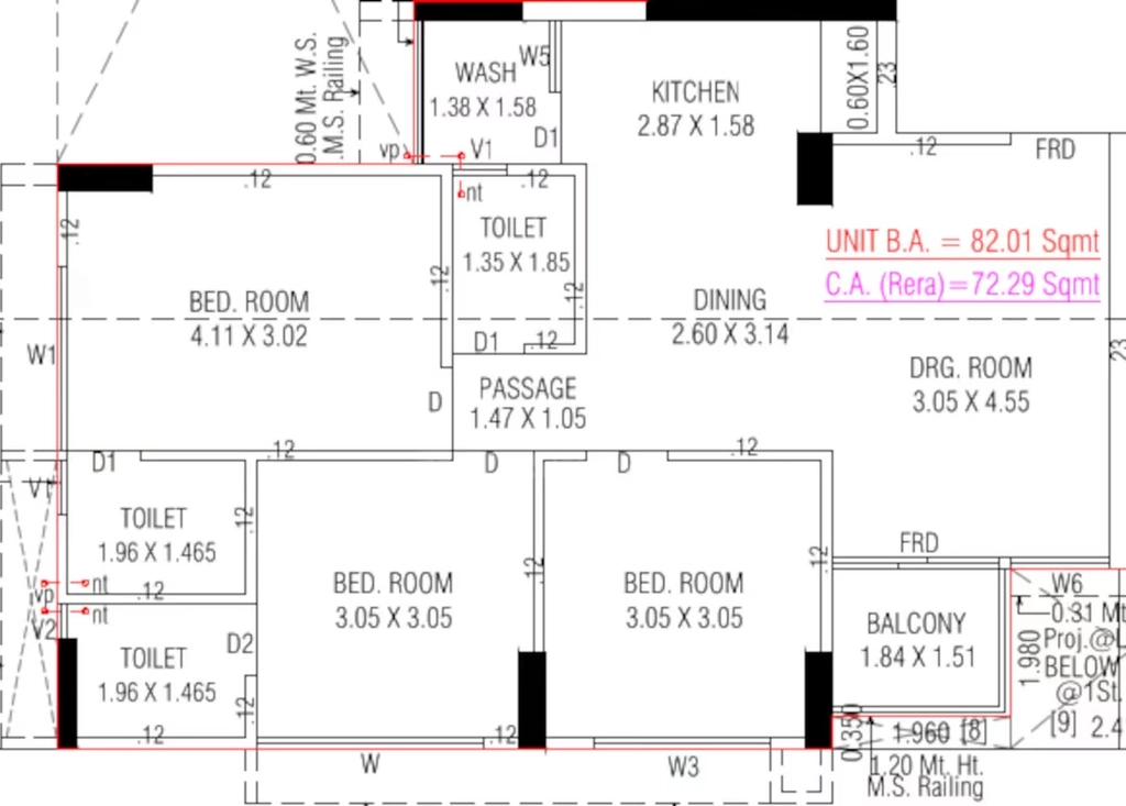 3 BHK Flat in Akshat Adarsh Lotus in Narol, Ahmedabad - Image 921402