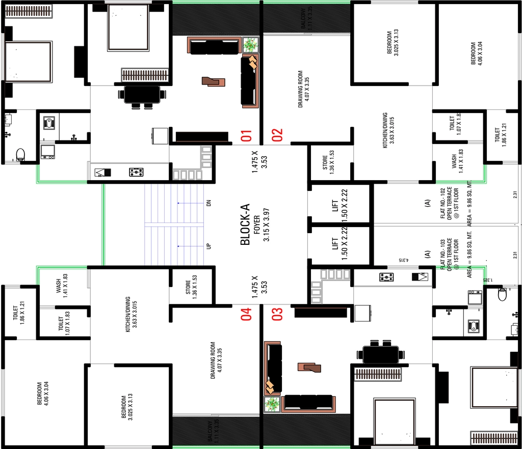 Floor Plan of Anant Sky in Odhav, Ahmedabad - Image 410564