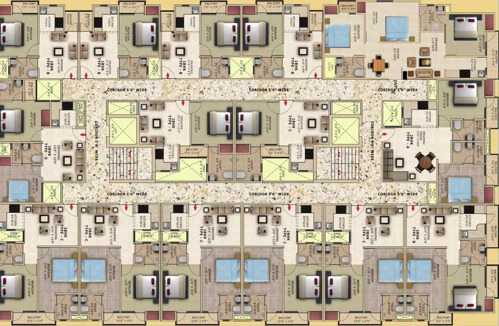 Floor Plan of Buildlopers Hi Tech Homes in Sector 104, Noida - Image 410569