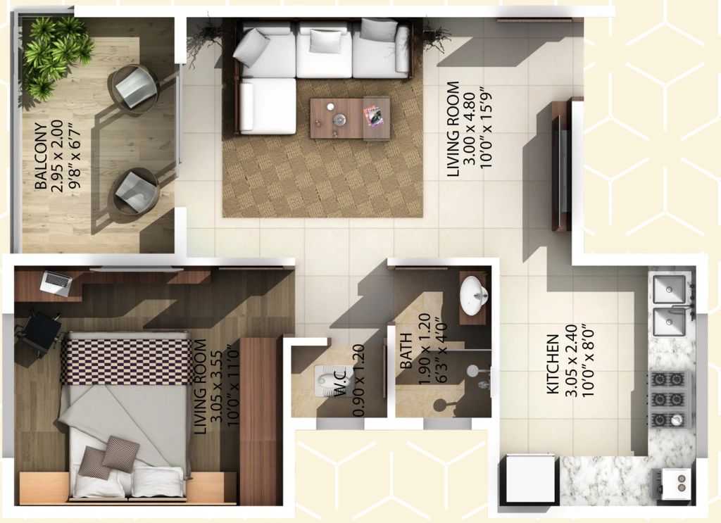 1 BHK Flat in AC Abhinandan Heights in Makhmalabad, Nashik - Image 921416