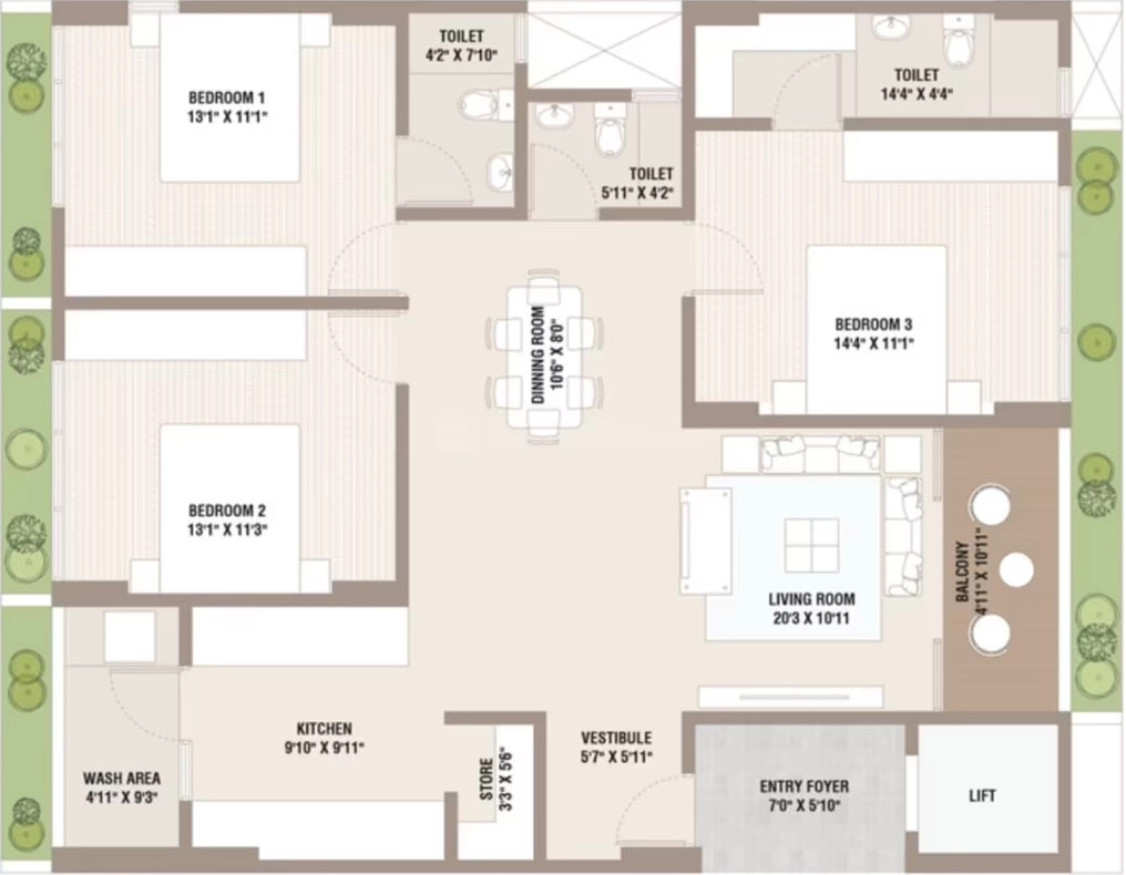 4 BHK Flat in Artham Prism in Chharodi, Ahmedabad - Image 921422