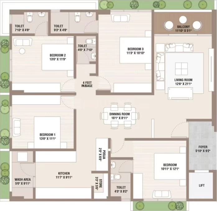 4 BHK Flat in Artham Prism in Chharodi, Ahmedabad - Image 921423