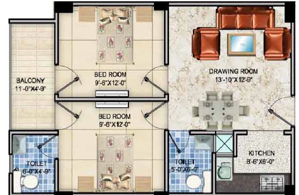 2 BHK Flat in Casa View Apartment 4 in Knowledge ParK 5, Greater Noida - Image 921428