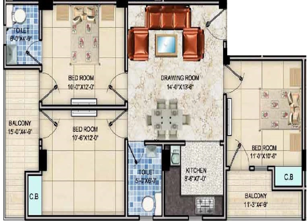 3 BHK Flat in Casa View Apartment 4 in Knowledge ParK 5, Greater Noida - Image 921430