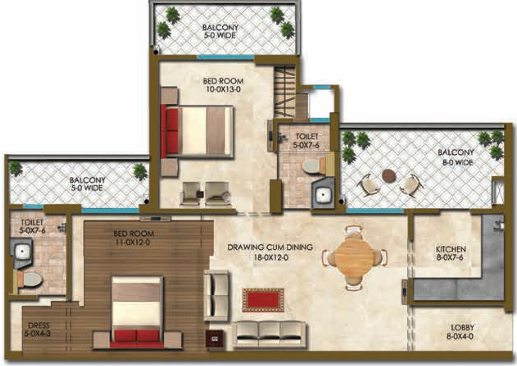 2 BHK Flat in Aadvi Circuit Heights in Yamuna Expressway, Greater Noida - Image 921442