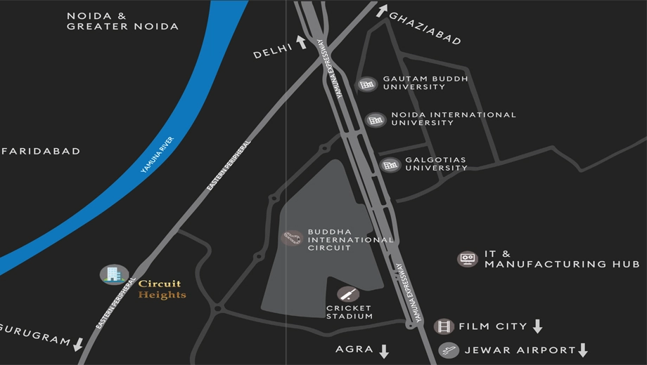 Location of Aadvi Circuit Heights - Image 410667