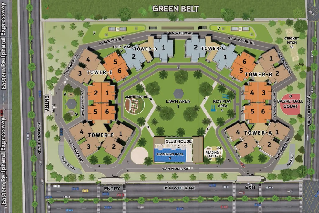 Master Plan of Aadvi Circuit Heights in Yamuna Expressway, Greater Noida - Image 410668