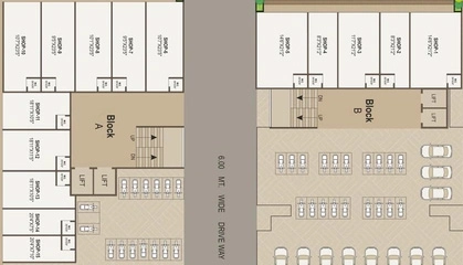 Floor Plan of Commercial Shreenath Bhagwat Elegna in Narolgam, Ahmedabad - Image 410644