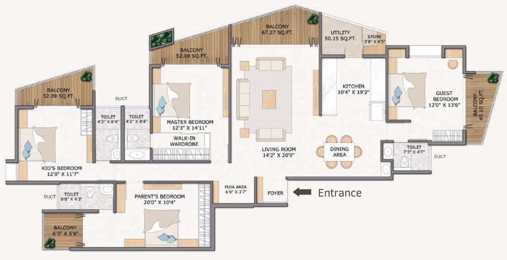 4 BHK Flat in CMR Legacy in Gangapur Road, Nashik - Image 921457