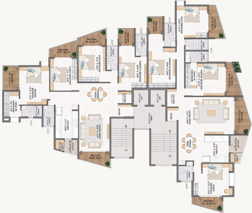 Floor Plan of CMR Legacy in Gangapur Road, Nashik - Image 410694