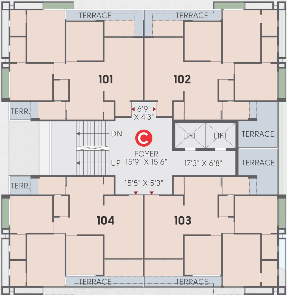 Floor Plan of Girivar Sreevas in Nana Chiloda, Ahmedabad - Image 410716