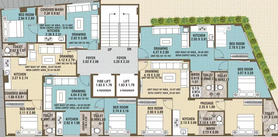 Floor Plan of Mahakali Siddhi Homes in Shahpur, Ahmedabad - Image 410762