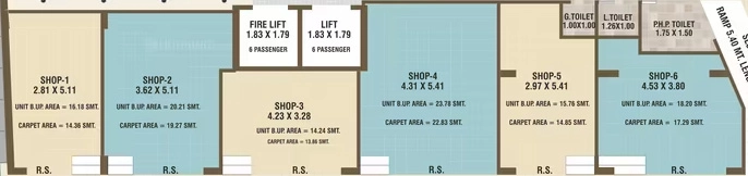 Floor Plan of Commercial Mahakali Siddhi Homes in Shahpur, Ahmedabad - Image 410767