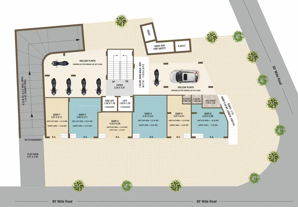 Master Plan of Commercial Mahakali Siddhi Homes in Shahpur, Ahmedabad - Image 410766