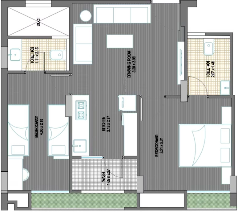 2 BHK Flat in Neel Deep Flora in Vatva, Ahmedabad - Image 921491