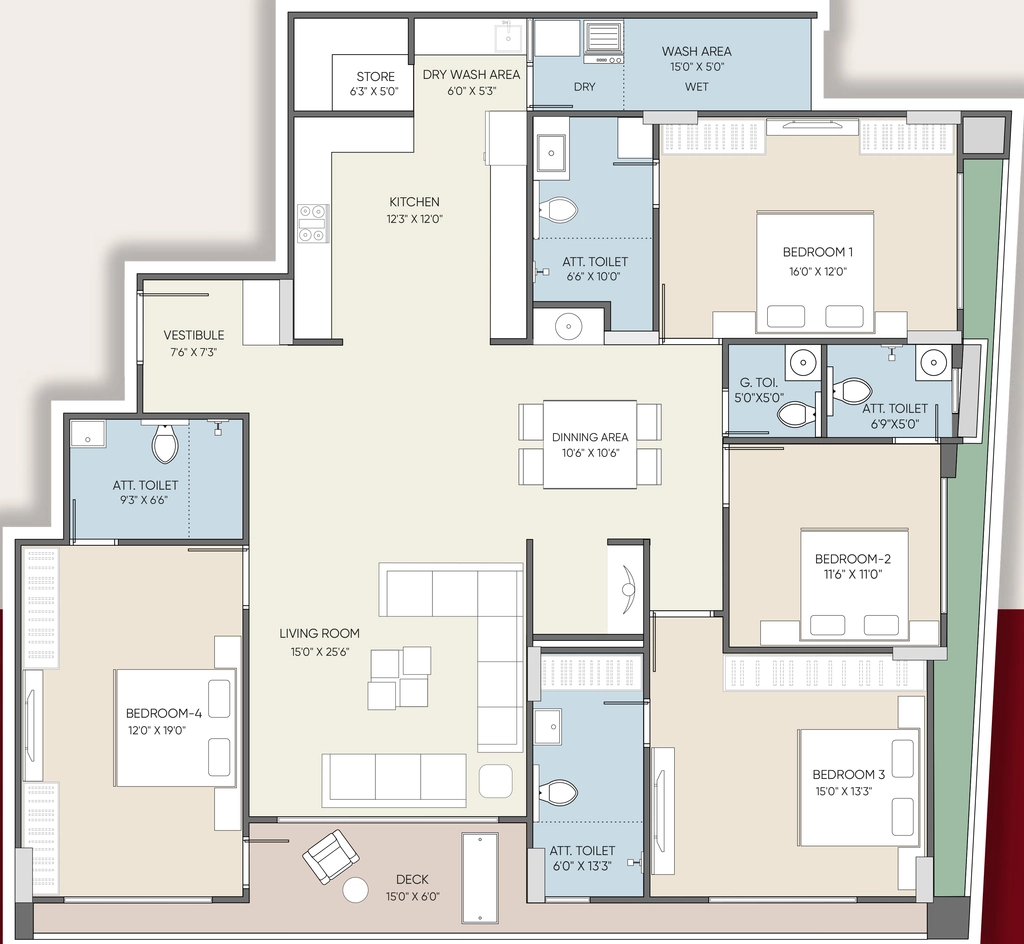 4 BHK Flat in Balaji Nityam Harmony in Sola, Ahmedabad - Image 921492