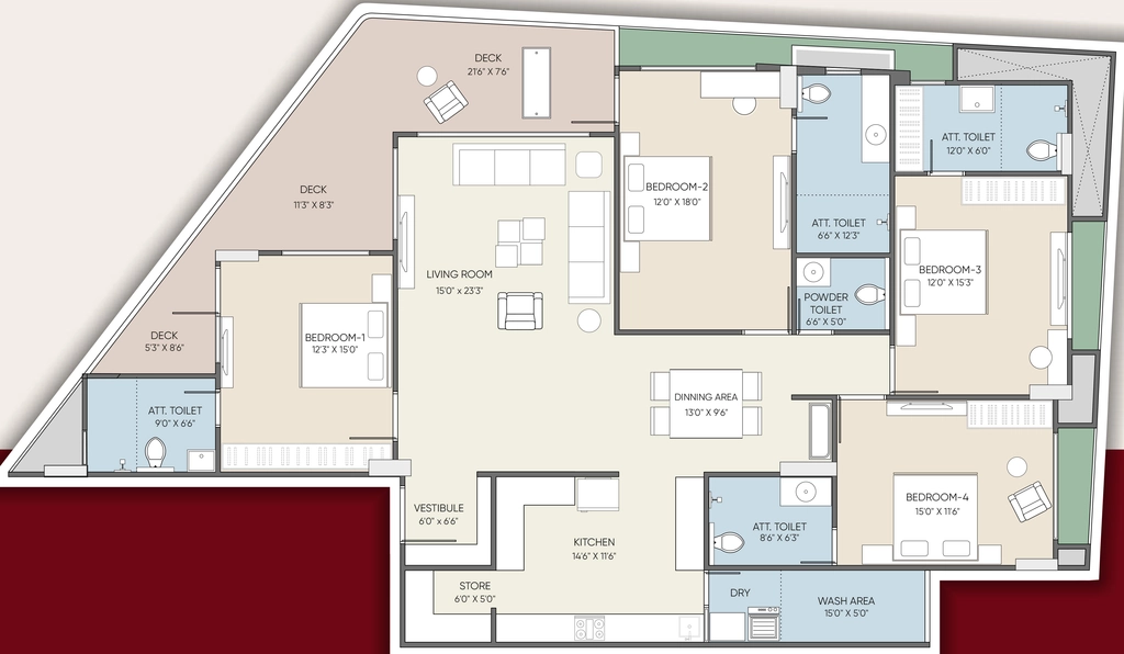 4 BHK Flat in Balaji Nityam Harmony in Sola, Ahmedabad - Image 921493