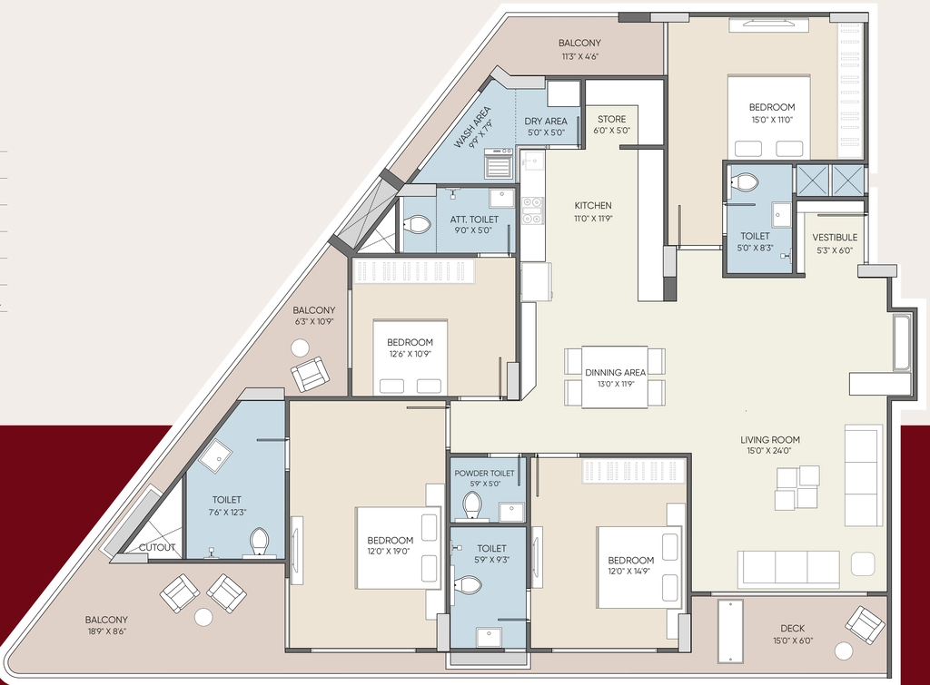4 BHK Flat in Balaji Nityam Harmony in Sola, Ahmedabad - Image 921494
