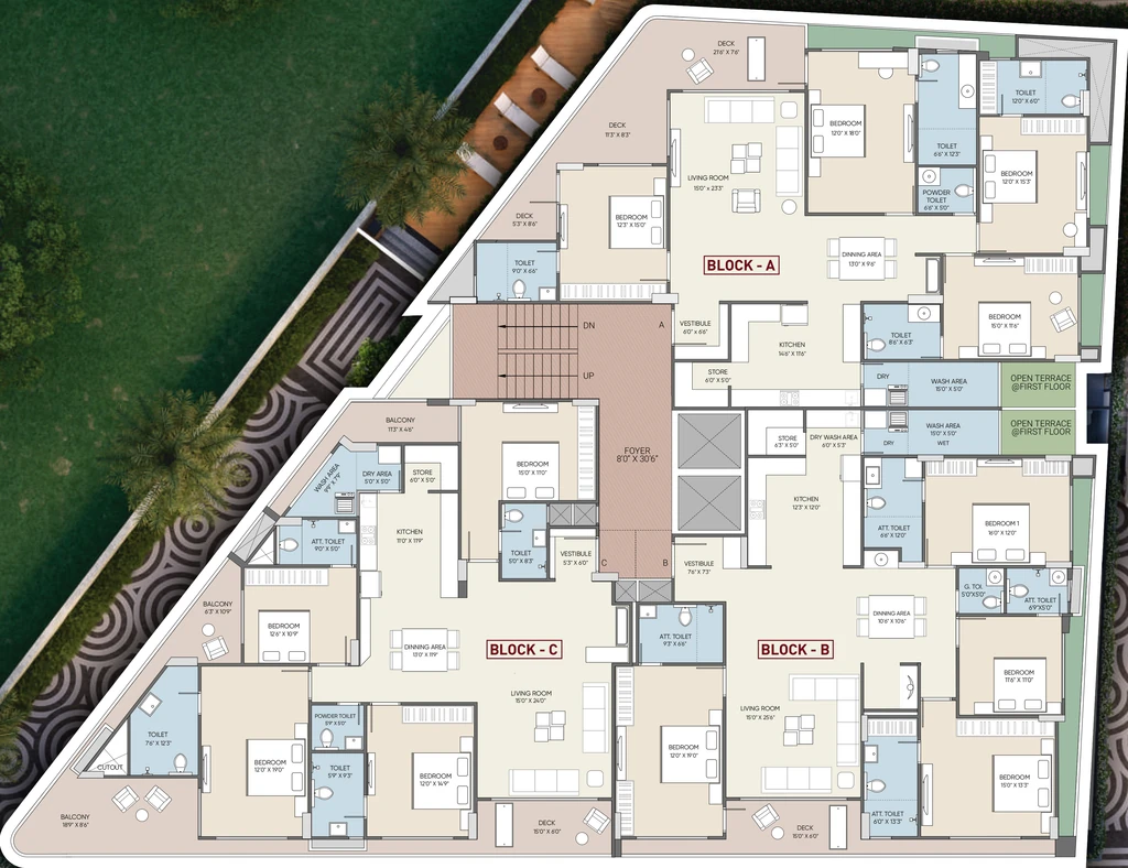 Floor Plan of Balaji Nityam Harmony in Sola, Ahmedabad - Image 410792