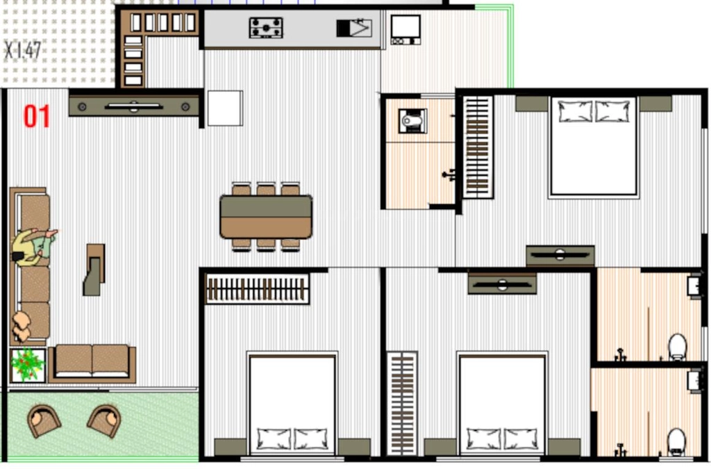 3 BHK Flat in Nilkanth Vihar in Vastral, Ahmedabad - Image 921503