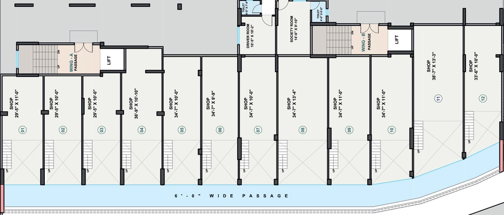 Floor Plan of Commercial Daksh Govind Elite in Pathardi Phata, Nashik - Image 410852